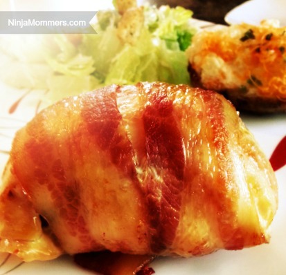 Bacon Wrapped, Cream Cheese Stuffed Chicken Breasts - Easy Slow Cooker Meals
