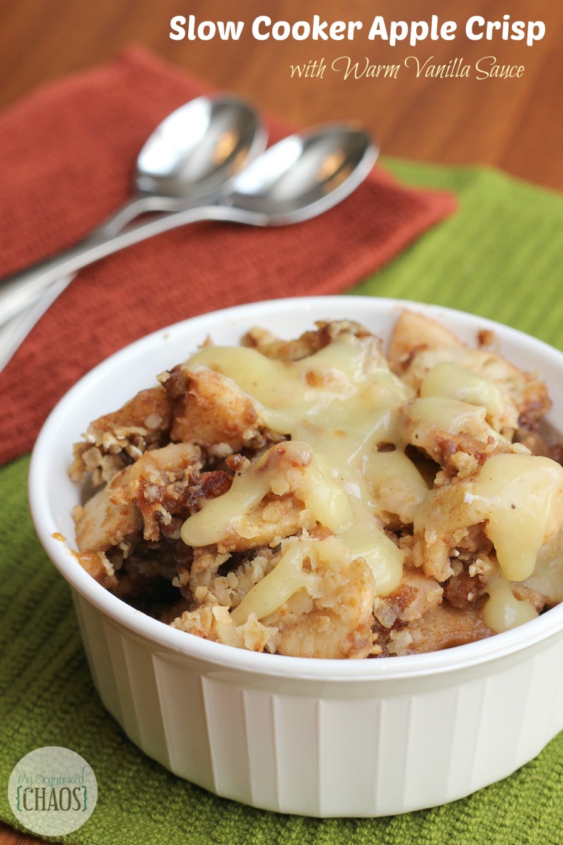 Apple Crisp with Vanilla Sauce - 20 Delectable Apple Dessert Recipes 
